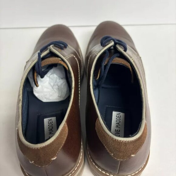Steve Madden Men’s Costa Oxford Shoes Cognac, Size 11 M